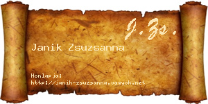 Janik Zsuzsanna névjegykártya